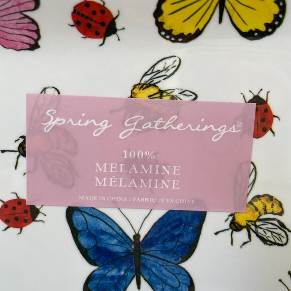 SPRING GATHERINGS Spring Pop of Color Butterflies Melamine Serving Tray 18x6 NEW - Picture 5 of 13